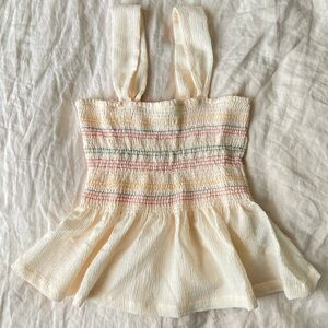 Madewell gauze smocked top